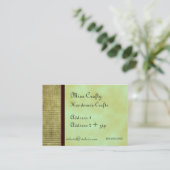 Carte de visite personnalisé thé vert (Debout devant)