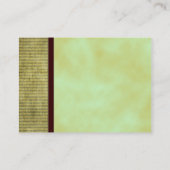 Carte de visite personnalisé thé vert (Dos)