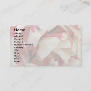 Carte de visite personnalisé Tulipe rose et blanc