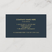 Carte De Visite Personnalisé Turquoise Vert Vert Et Or Professionn (Dos)