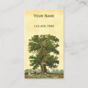 Carte de visite personnalisé vintage Oak Tree