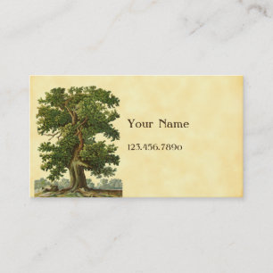 Carte de visite personnalisé vintage Oak Tree