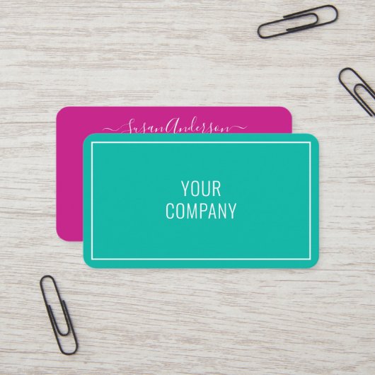 Carte de visite personnalisé - vos couleurs et vot (Devant/Arrière en situation)