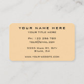 Carte de visite personnalisé Vos informations de l (Dos)