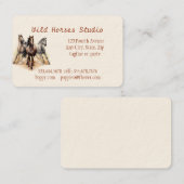 Carte de visite personnalisé Wild Horses Studio (Devant / Derrière)