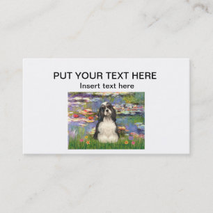 Carte de visite personnalisée avec Cocker (NB) - L