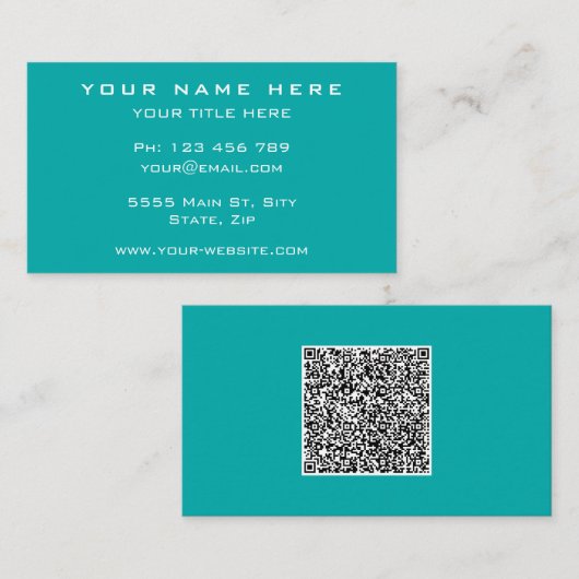 Carte de visite personnalisée avec code QR (Devant / Derrière)