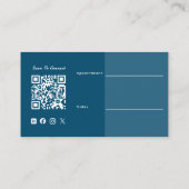 Carte de visite personnalisée avec code QR bleu ma (Dos)