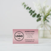 Carte de visite personnalisée avec logo et code QR (Debout devant)