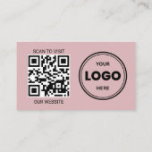 Carte de visite personnalisée avec logo et code QR (Dos)