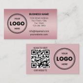 Carte de visite personnalisée avec logo et code QR (Devant / Derrière)