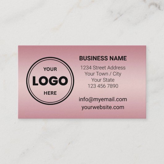 Carte de visite personnalisée avec logo et code QR (Devant)