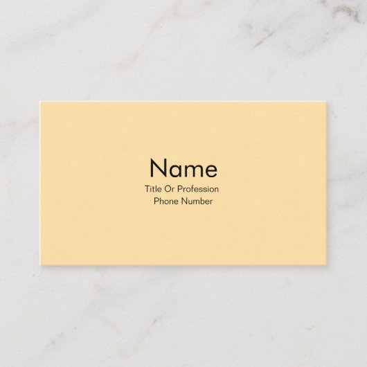 Carte de visite personnalisée Crème  (Devant)