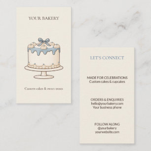 Carte de visite personnalisée de boulangerie Crème
