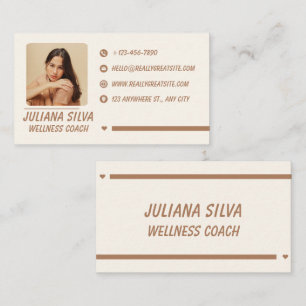 Carte de visite personnalisée de coach en bien-êtr