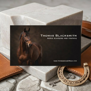 Carte de visite personnalisée Équitation Cheval Br