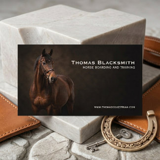 Carte de visite personnalisée Équitation Cheval Br