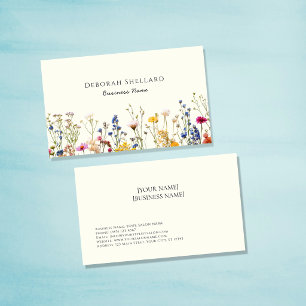 Carte de visite personnalisée Fleur de champ éléga