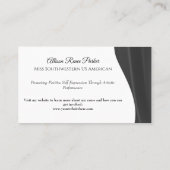 Carte de visite personnalisée Pageant Wave Custom (Dos)