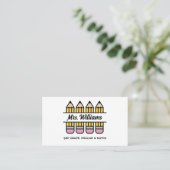 Carte de visite personnalisée pour enseignant sur (Debout devant)