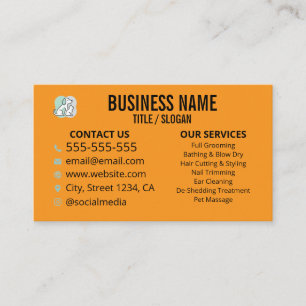 Carte de visite personnalisée pour toiletteur pour