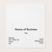 Carte De Visite Personnaliser au minimum le nom de l'entreprise (Extérieur déplié)