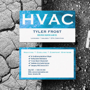 Carte De Visite Personnaliser CVC Chauffage Climatisation Refroid
