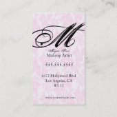 Carte De Visite personnaliser de dentelle votre monogramme (Dos)