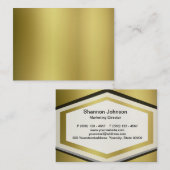 Carte De Visite Personnaliser de dos de modèle d'or (Devant / Derrière)