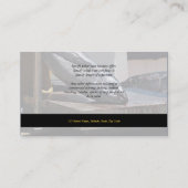 Carte De Visite PERSONNALISER de thon de port de pêche (Dos)