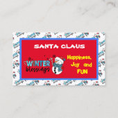 Carte De Visite Personnaliser des Bénédictions d'hiver (Devant)