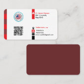 Carte De Visite Personnaliser du gouvernement (Devant / Derrière)