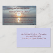 Carte De Visite Personnaliser du lever de soleil Card2- (Devant / Derrière)