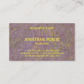 Carte De Visite Personnaliser Elegant Moderne Modèle d'art Abstrai (Dos)