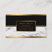 Carte De Visite Personnaliser en marbre de Parties scintillant d'a (Devant)