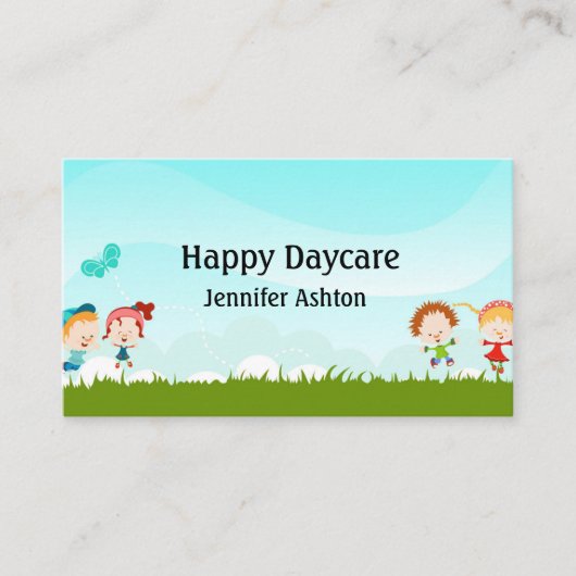 Carte De Visite Personnaliser garderie Enseignant préscolaire Enfa (Devant)