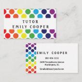 Carte De Visite Personnaliser la garderie Enseignant préscolaire C (Devant / Derrière)