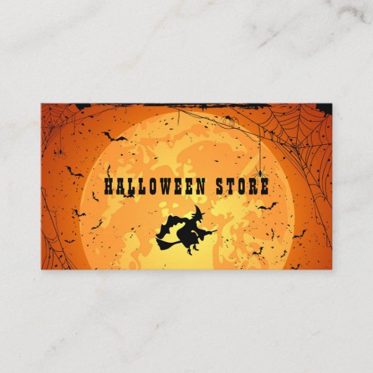 Carte De Visite Personnaliser le correctif Citrouille Halloween St (Devant)
