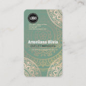 Carte De Visite Personnaliser le logo de l'entreprise | Elégant Yo (Devant)