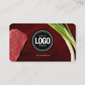 Carte De Visite Personnaliser le thème du restaurant steak (Dos)