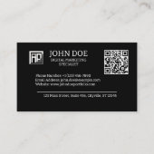 Carte De Visite personnaliser LOGO & QR code | Moderne (Devant)