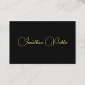 Carte De Visite Personnaliser manuscrite Nom de script Modèle Élég (Devant)
