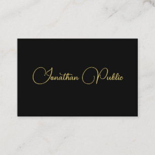 Carte De Visite Personnaliser manuscrite Nom de script Modèle Élég