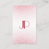 Carte De Visite Personnaliser moderne Rose Rose Rose Parties scint (Devant)