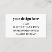 Carte De Visite Personnaliser ou Customiser (Devant)