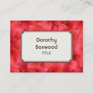 Carte De Visite Personnaliser rouge botanique personnalisée de li