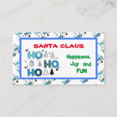 Carte De Visite Personnaliser Santa Claus (Devant)