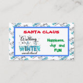 Carte De Visite Personnaliser Winter Wonderland (Devant)