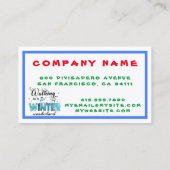 Carte De Visite Personnaliser Winter Wonderland (Dos)