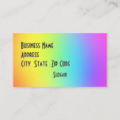Carte De Visite Personnalisez Mon Propre Arc-en-ciel (Dos)